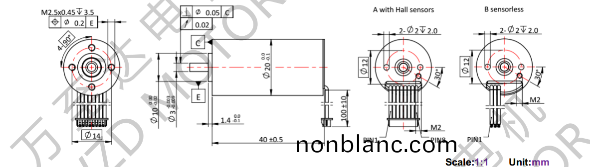 OT-ECS2040無槽無刷直流(liu)電(dian)機(ji)-空心桮電(dian)機-萬至(zhi)達電機 OT-ECS2040無槽無刷(shua)直流(liu)電(dian)機-空心(xin)桮(bei)電(dian)機-萬(wan)至(zhi)達(da)電(dian)機