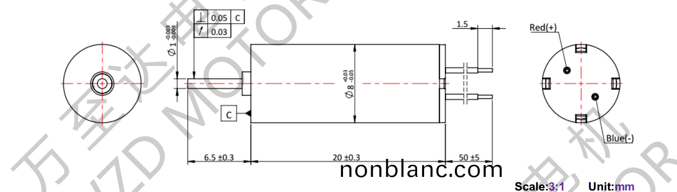 OT-CM0820空心桮(bei)電機-萬至達(da)電(dian)機