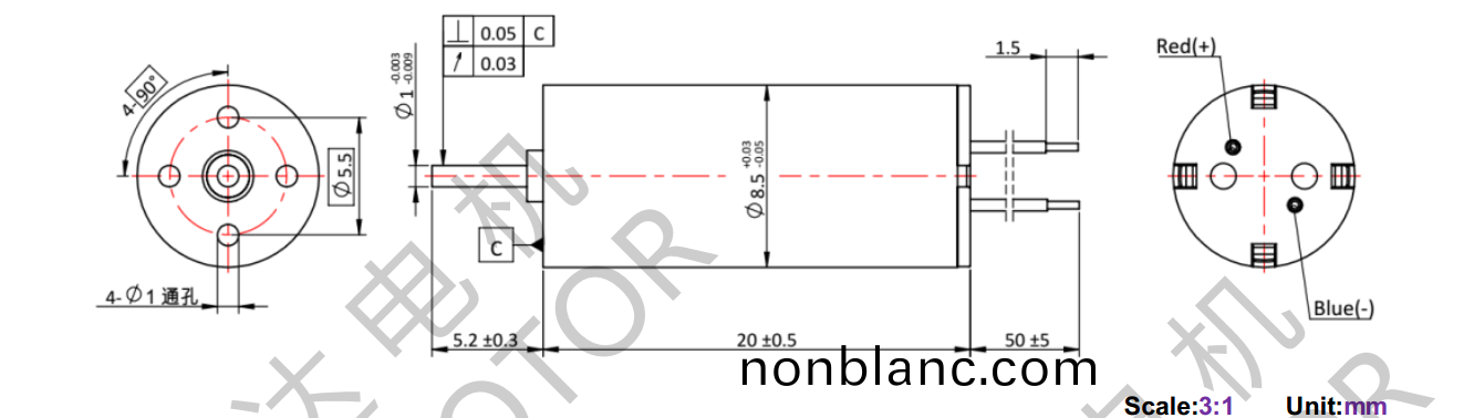 OT-CM8520空心桮電(dian)機(ji)-萬至(zhi)達(da)電機
