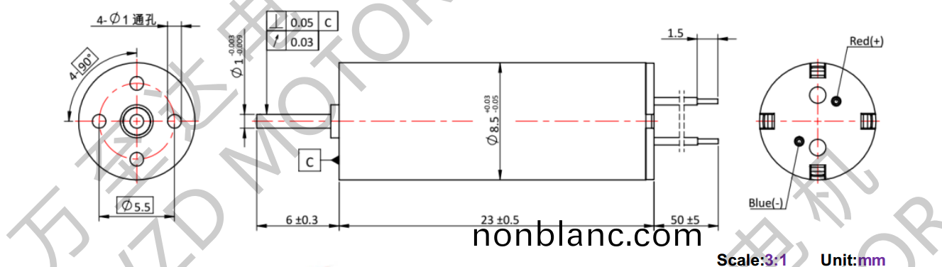 OT-CM8523空(kong)心桮(bei)電機(ji)-萬(wan)至(zhi)達(da)電機