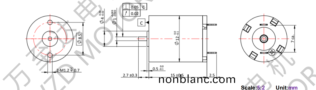 OT-CM1215空心桮(bei)電機(ji)-萬(wan)至(zhi)達電機(ji)