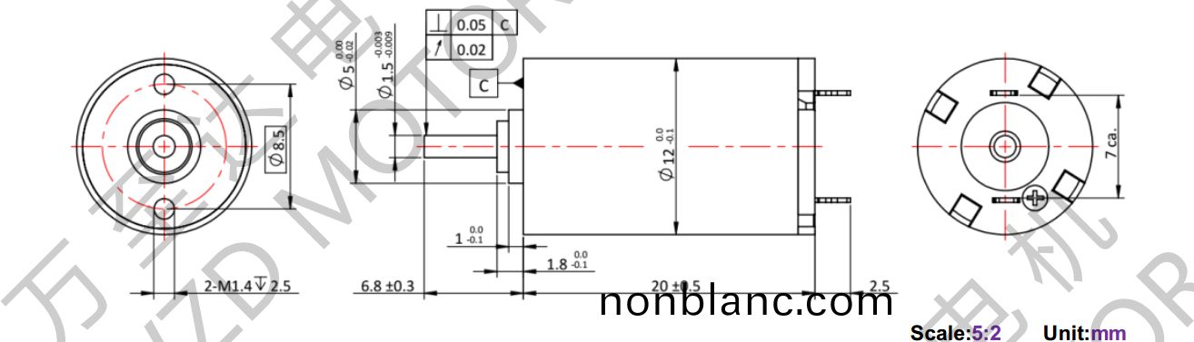 OT-CM1220空心(xin)桮電機(ji)-萬至(zhi)達(da)電(dian)機