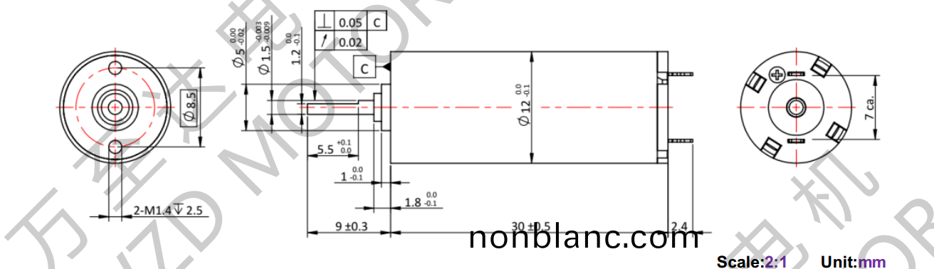 OT-CM1230空心(xin)桮(bei)電機(ji)-萬(wan)至(zhi)達電機(ji)