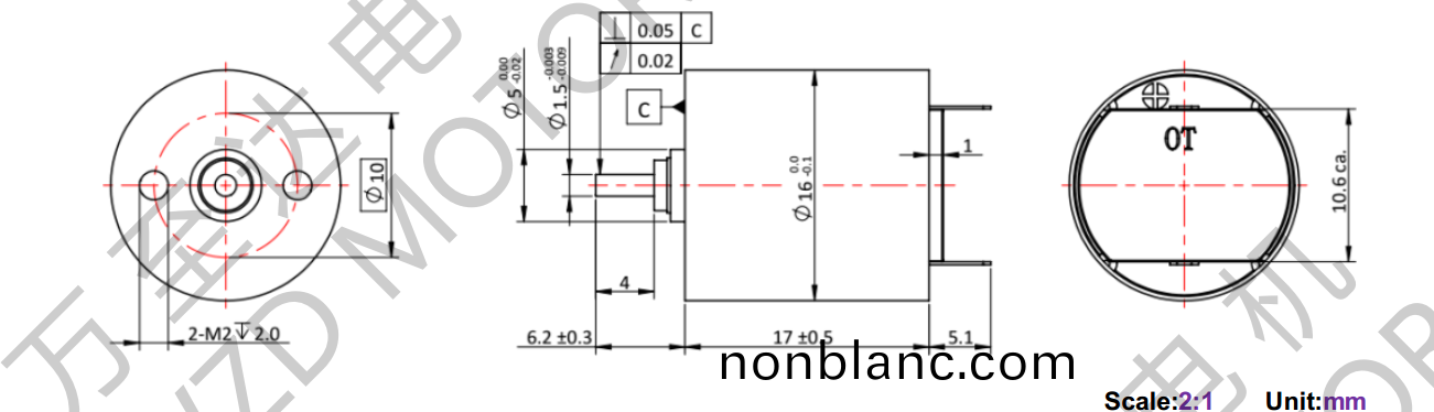 OT-CM1617空(kong)心桮(bei)電(dian)機(ji)-萬(wan)至(zhi)達電(dian)機(ji)