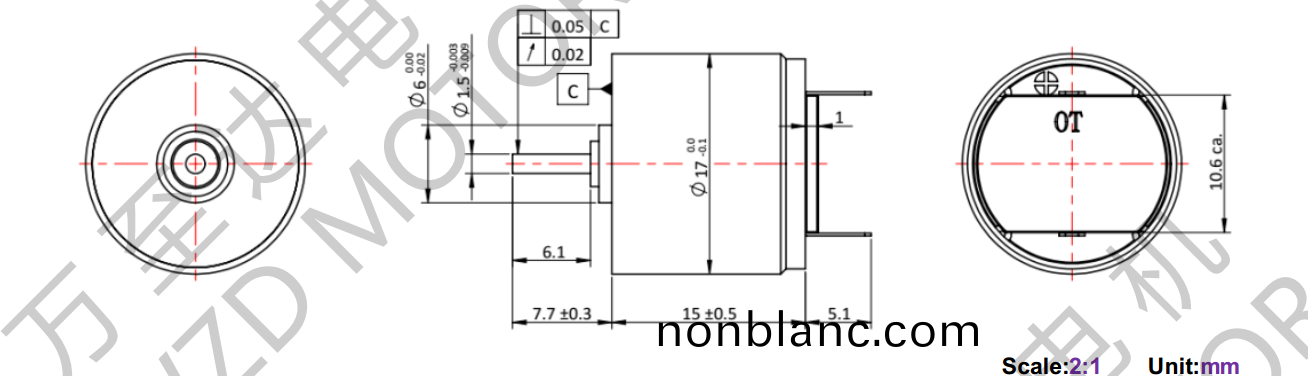 OT-CM1715空(kong)心桮(bei)電機-萬至達(da)電機 OT-CM1715空心桮(bei)電機-萬至達(da)電機(ji)