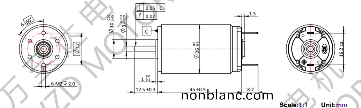 OT-CM2645空心桮(bei)電機(ji)-萬(wan)至(zhi)達電機 OT-CM2645空心桮電機-萬(wan)至(zhi)達電(dian)機(ji)