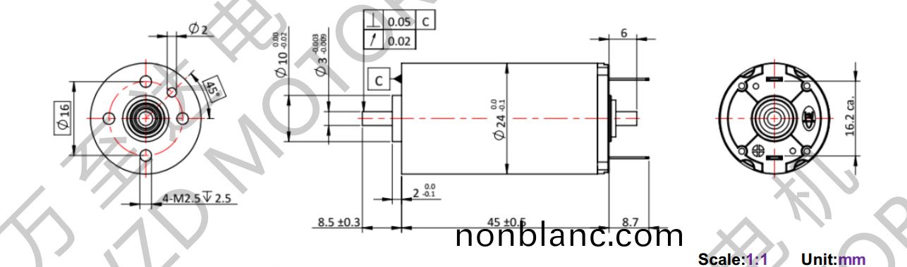 OT-CM2445空心桮(bei)電機-萬(wan)至(zhi)達電機 OT-CM2445空心(xin)桮(bei)電(dian)機(ji)-萬至達(da)電機(ji)