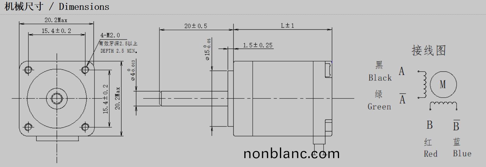 20係列(lie)1.8°兩相開(kai)環步進(jin)電(dian)機(ji)結構(gou) 20係(xi)列(lie)1.8°兩(liang)相(xiang)開環(huan)步(bu)進(jin)電(dian)機結(jie)構
