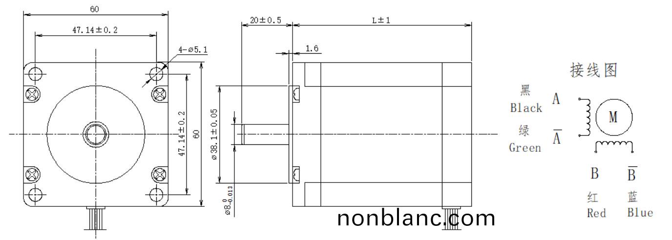 60係列1.8°兩相(xiang)開(kai)環步進電(dian)機結(jie)構(gou) 60係列(lie)1.8°兩(liang)相開環(huan)步進(jin)電(dian)機(ji)結構(gou)