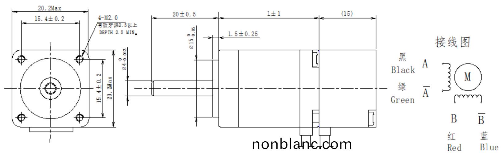 20係列(lie)1.8°兩相(xiang)閉環步進(jin)電(dian)機結構 20係(xi)列(lie)1.8°兩相閉環步進電(dian)機結(jie)構