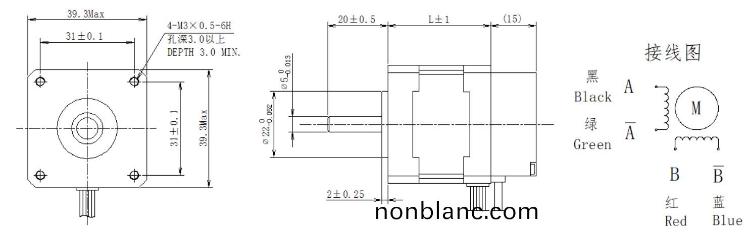 39係(xi)列1.8°兩(liang)相(xiang)閉環步進(jin)電機結構(gou) 39係列1.8°兩相(xiang)閉(bi)環步進電機(ji)結構