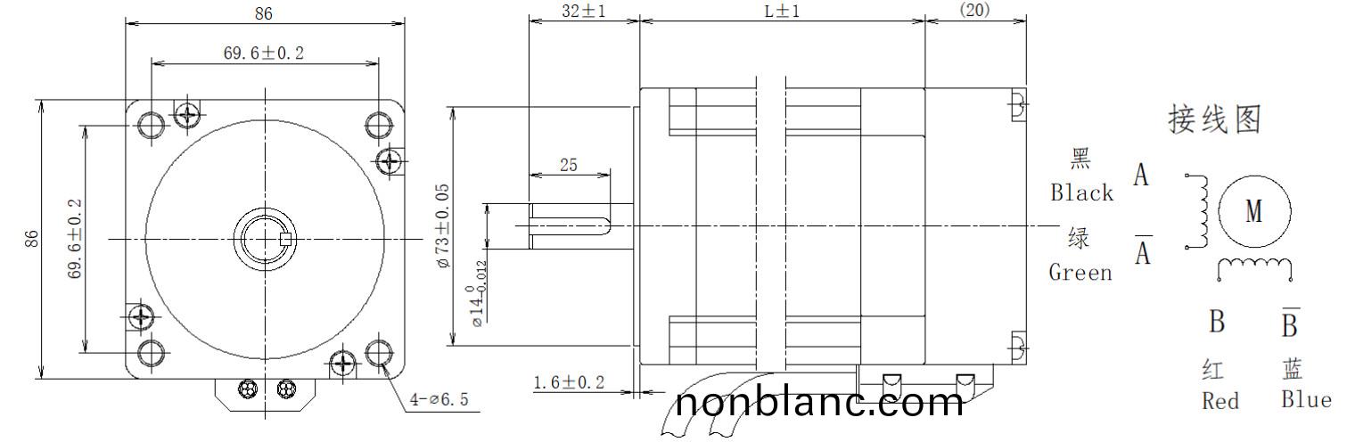 86係(xi)列(lie)1.8°兩(liang)相閉環步進電機結構 86係列(lie)1.8°兩(liang)相閉環(huan)步進電(dian)機(ji)結(jie)構