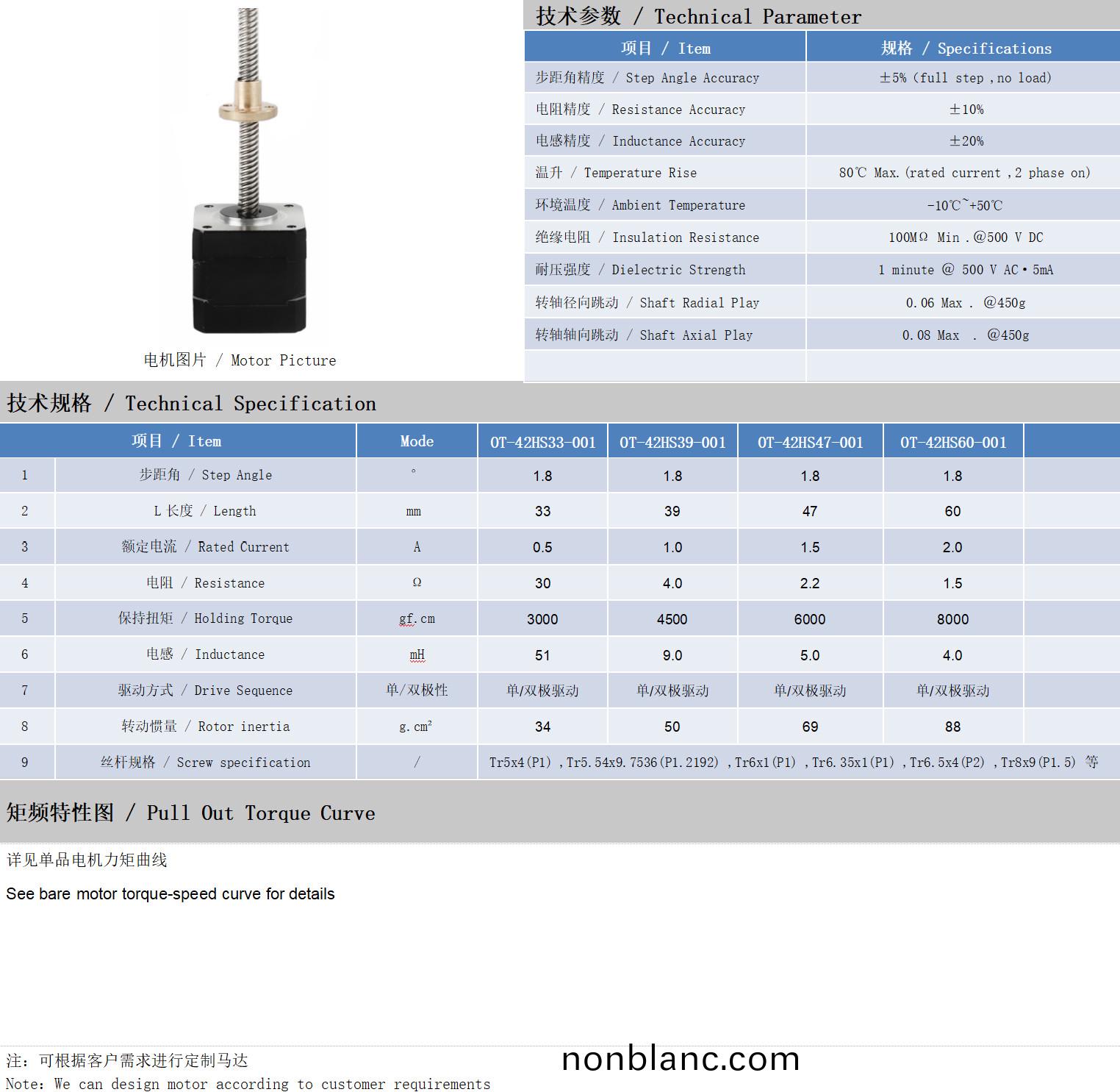 42係(xi)列(lie)絲桿電機(ji)技(ji)術蓡數 42係(xi)列(lie)絲(si)桿(gan)電(dian)機技(ji)術蓡數(shu)
