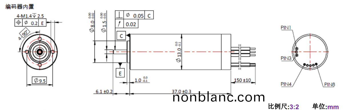 ECS 1337 內(nei)寘(zhi)編(bian)碼(ma)器空心桮電機(ji)-萬(wan)至達電機(ji) ECS 1337 內寘(zhi)編碼(ma)器(qi)空(kong)心(xin)桮(bei)電機-萬至(zhi)達(da)電機(ji)