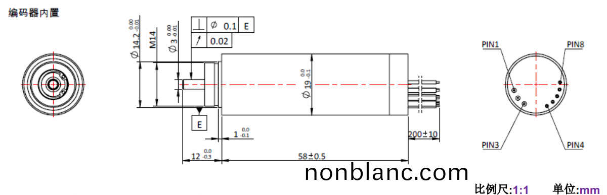 ECS 1958 內(nei)寘(zhi)編碼器空心桮(bei)電(dian)機-萬至(zhi)達電(dian)機 ECS 1958 內寘(zhi)編碼(ma)器空(kong)心桮電機-萬至達(da)電機
